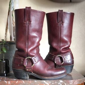 RARE! Frye Harness Boot in Oxblood - USA MADE